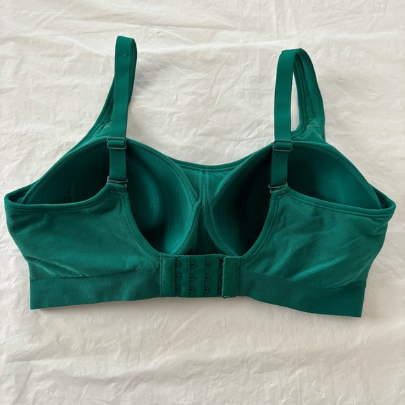 NWOT Underoutfit Teal Green Sports Bra Large Bust Wireless Comfort SZ L - Picture 9 of 11